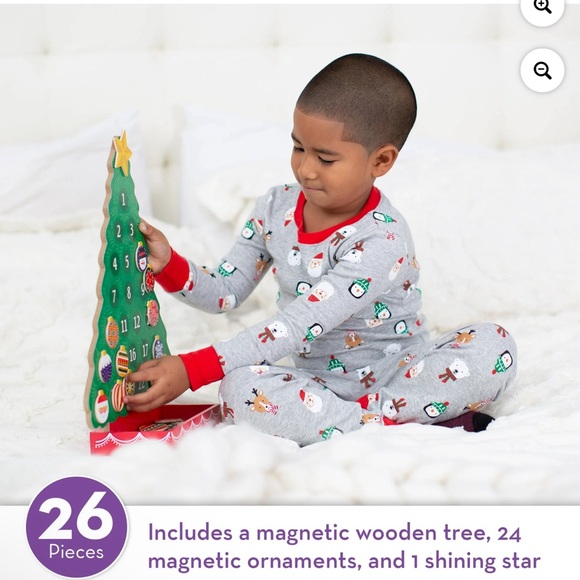 Melissa&Doug Countdown 2 Christmas Wooden Advent Calendar MagneticTree,25Magnets - Picture 3 of 9
